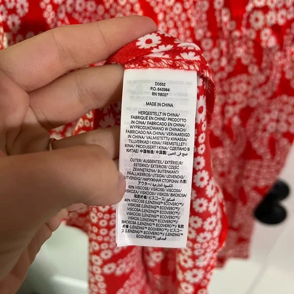 Boden NWT Red Satin Tea Dress- Size 6R - Picture 11 of 11